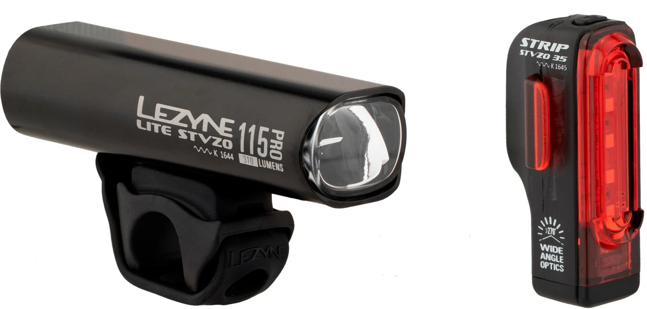 Lezyne Lite Pro 115 Frontlicht + Strip Rücklicht Beleuchtungsset Mit StVZO – Bild 2